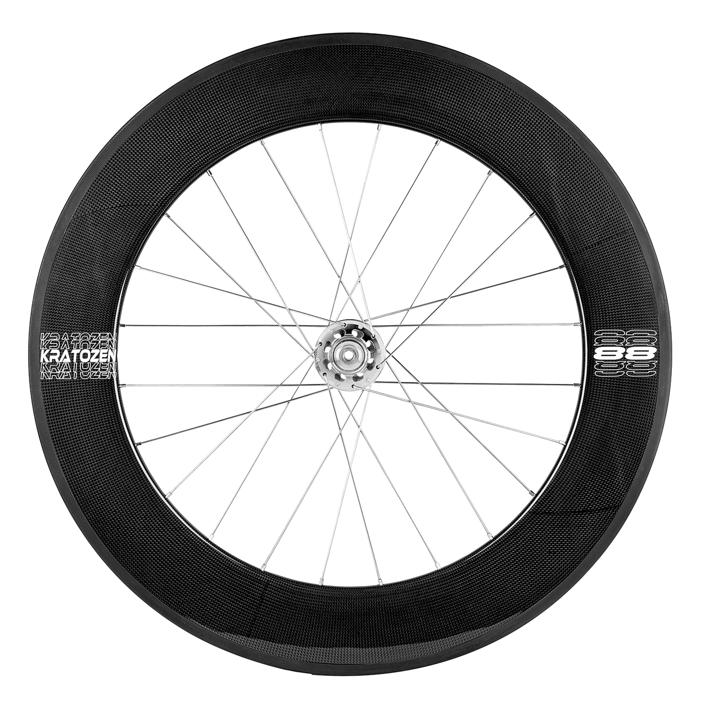 Kratozen 88mm 3k Gloss Fixed Gear Carbon Track Wheelset