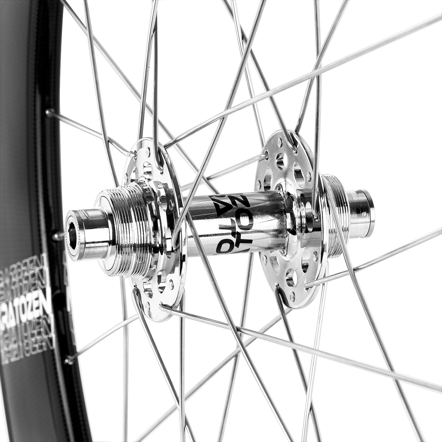 Kratozen 55mm 3k Gloss Carbon Fixed Gear Track Wheelset