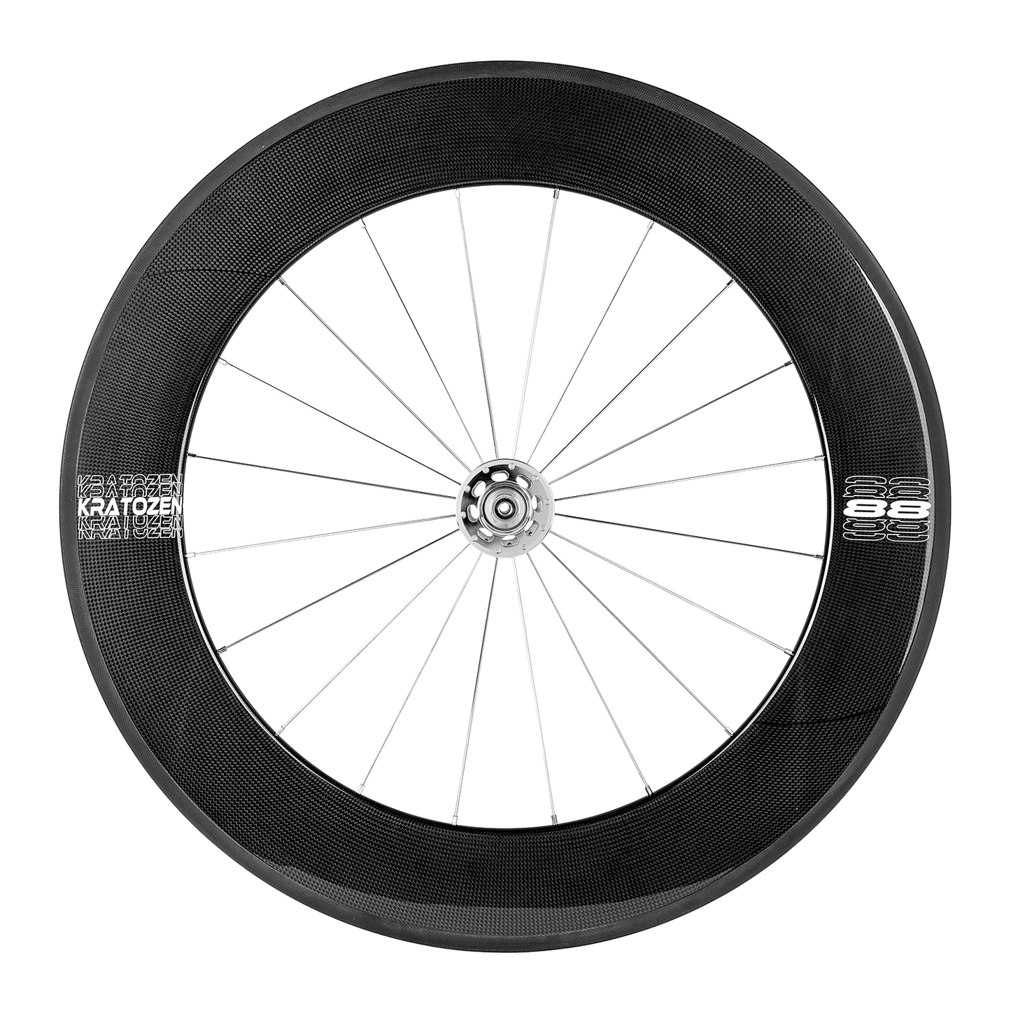Kratozen 88mm 3k Gloss Fixed Gear Carbon Track Wheelset
