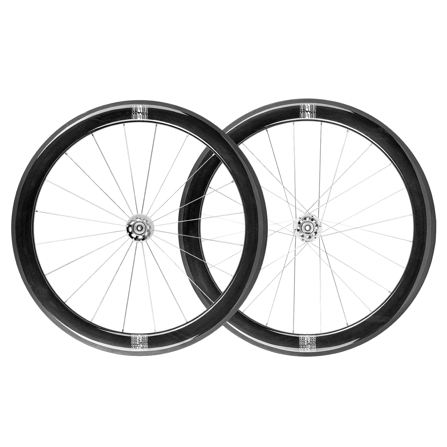 Kratozen 55mm 3k Gloss Carbon Fixed Gear Track Wheelset